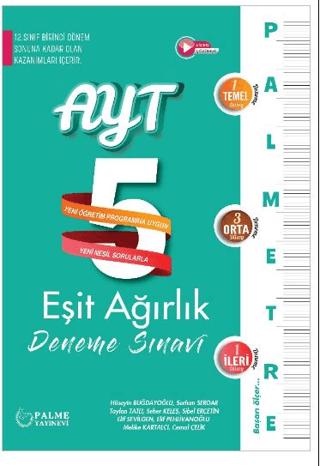 Palmetre AYT Eşit Ağırlık 5 Deneme Sınavı Palme Yayıncılık | Palme Yayınları (Ciltsiz) - Resim 1