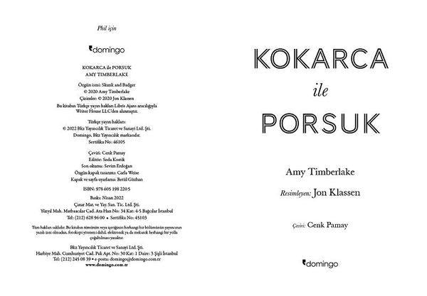 Kokarca ile Porsuk | Domingo Yayınevi (İnce Kapak) - Resim 2