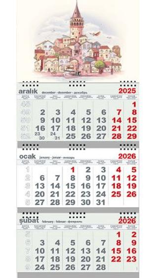 Galata Kulesi 2026 Gemici Duvar Takvimi | Halk Kitabevi - Resim 1