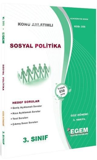 3. Sınıf 5. Yarıyıl Sosyal Politikalar Konu Anlatımlı Soru Bankası (Kod 355)