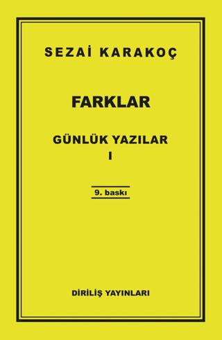 Günlük Yazılar 1 - Farklar | Diriliş Yayınları (Ciltsiz) - Resim 1