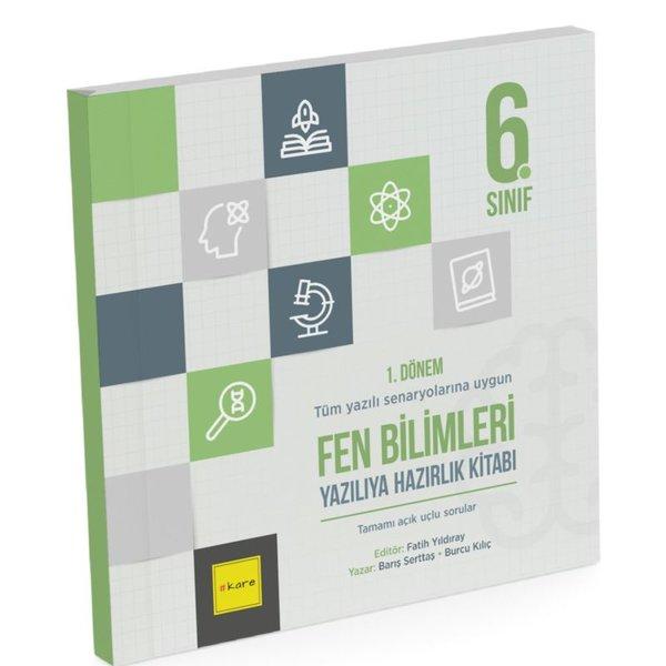 6. Sınıf 1. Dönem Fen Bilimleri Yazılıya Hazırlık Kitabı | Kare Yayınları-Eğitim (İnce Kapak) - Resim 1