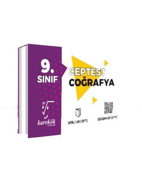 9.Sınıf Cep Test Coğrafya | Karekök Eğitim Yayın (İnce Kapak) - Resim 1