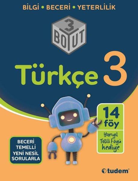 3.Sınıf Türkçe 3 Boyut | Tudem Yayınları - Ders Kitapları (İnce Kapak) - Resim 1