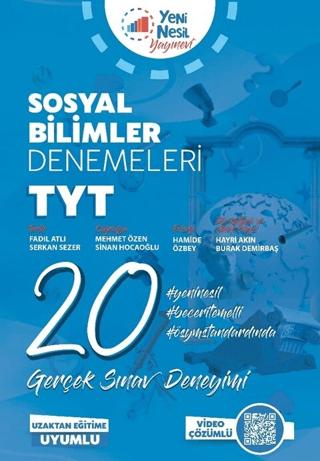 Yeni Nesil YKS TYT Sosyal Bilimler 20 Deneme Sınavı Video Çözümlü | Yeni Nesil Yayınevi (Ciltsiz) - Resim 1