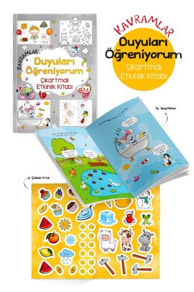 Kavramlar - Duyuları Öğreniyorum Çıkartmalı Etkinlik Kitabı 3 + Yaş | Bigkids Yayınları (İnce Kapak) - Resim 1