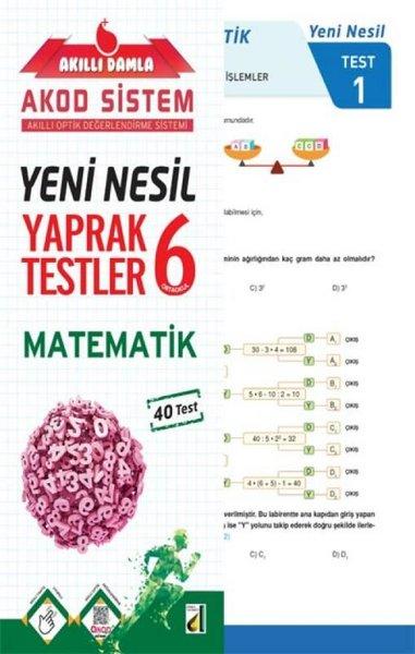 6.Sınıf Matematik Yeni Nesil Yaprak Testler | Damla Yayınevi (İnce Kapak) - Resim 1