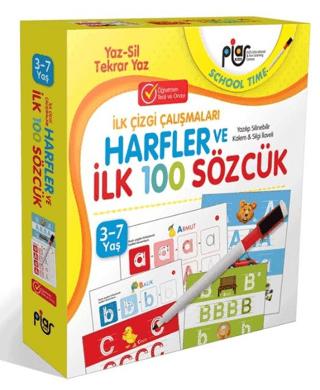 Harfler ve İlk 100 Sözcük | Piar Kids (Ciltsiz) - Resim 1