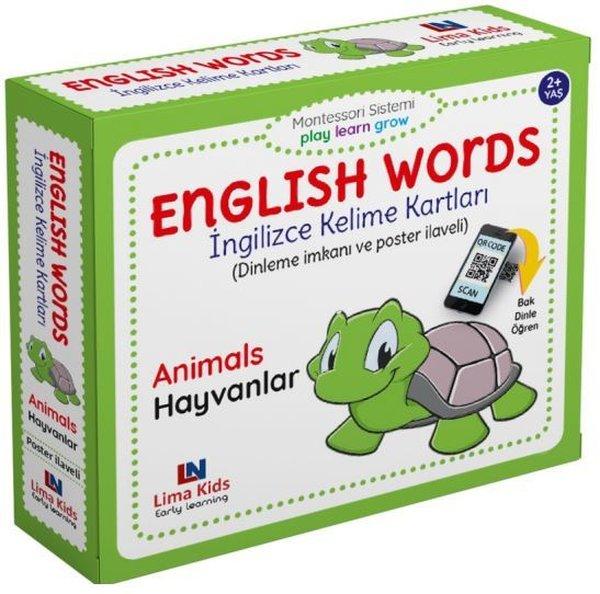 Animals - Hayvanlar - English Words - İngilizce Kelime Kartları | Lima Kids (İnce Kapak) - Resim 1