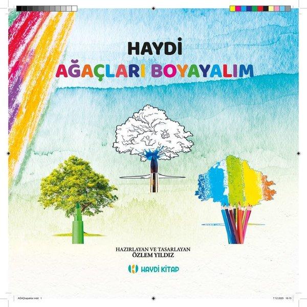 Haydi Ağaçları Boyayalım | Haydi Kitap (İnce Kapak) - Resim 1