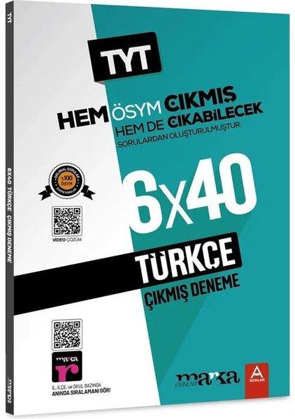 TYT Türkçe ÖSYM Çıkmış ve Çıkabilecek Sorulardan Oluşturulmuş 6 Deneme Sınavı Tamamı Video Çözümlü | Marka Yayınları (İnce Kapak) - Resim 1