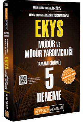 2027 EKYS MEB Müdür ve Müdür Yardımcılığı 5 Deneme | Pegem Akademi Yayıncılık (Ciltsiz) - Resim 1