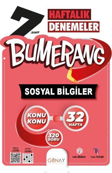 7. Sınıf Bumerang 32 Haftalık Sosyal Bilgiler Denemeleri | Günay Yayıncılık (İnce Kapak) - Resim 1
