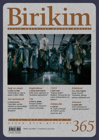 Birikim Aylık Sosyalist Kültür Dergisi Sayı: 365 Eylül 2019 | Birikim Yayınları (Ciltsiz) - Resim 1