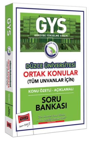 Yargı Yayınları GYS Düzce Üniversitesi Ortak Konular Konu Özetli - Açıklamalı Soru Bankası | Yargı Yayınevi (Ciltsiz) - Resim 1