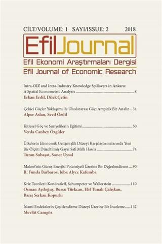 Efil Ekonomi Araştırmaları Dergisi Cilt: 1 Sayı: 2 | Efil Journal Dergisi (Ciltsiz) - Resim 1