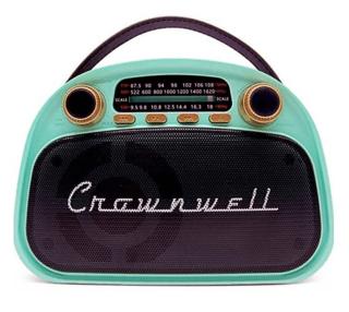 Crownwell Taşınabilir Bluetooth Retro Radyo Arizona Serisi Turkuaz | Crownwell - Resim 1