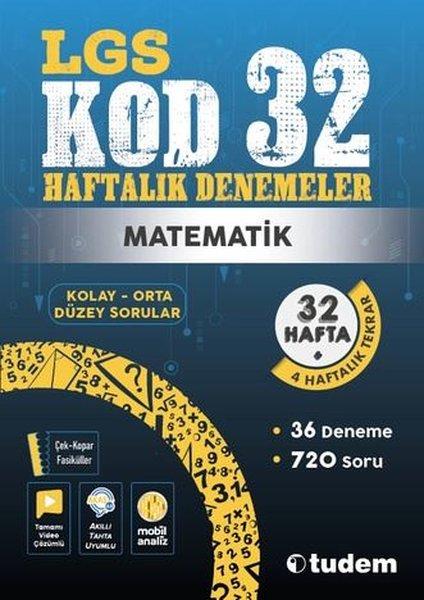 LGS Matematik Kod 32 - Haftalık Denemeler | Tudem Yayınları - Ders Kitapları (İnce Kapak) - Resim 1