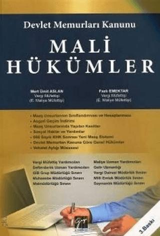 Devlet Memurları Kanunu Mali Hükümler | Gazi Kitabevi (Ciltsiz) - Resim 1