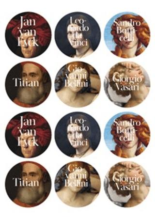 İkonik Tablolar Sticker (12'li) | Fol Kitap - Resim 1