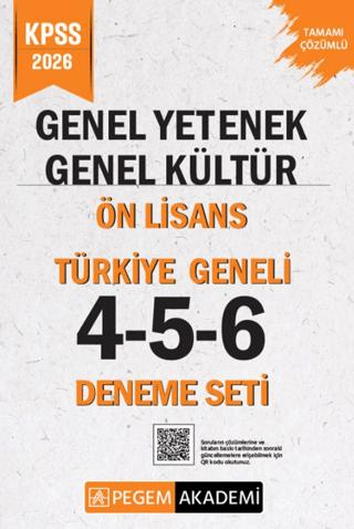 2026 KPSS Genel Yetenek Genel Kültür Ön Lisans Tamamı Çözümlü Türkiye Geneli 4-5-6 (3'lü Deneme Seti)