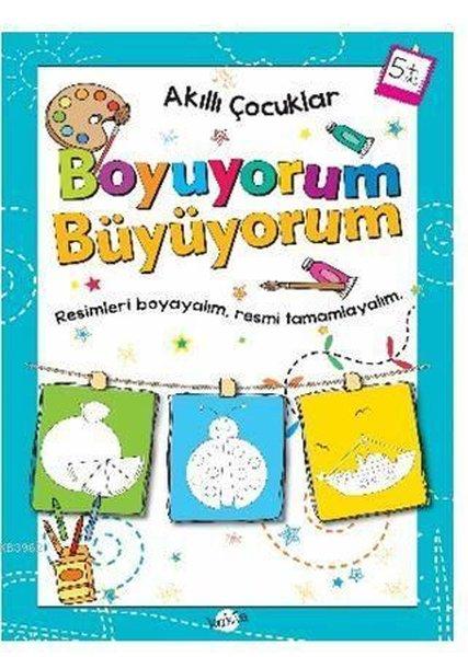 Akıllı Çocuklar Boyuyorum Büyüyorum 5 Yaş Boyama Kitabı | Kukla (İnce Kapak) - Resim 1