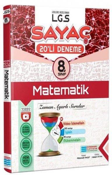 8. Sınıf LGS Matematik Video Çözümlü 20'li Sayaç Deneme | Evrensel İletişim Yayınları (İnce Kapak) - Resim 1