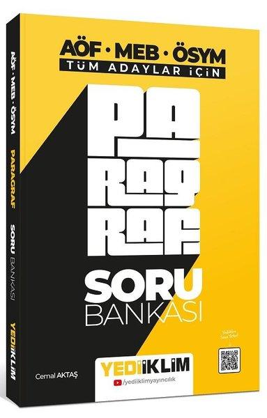 Tüm Adaylar İçin Paragraf Soru Bankası | Yediiklim Yayınları (İnce Kapak) - Resim 1