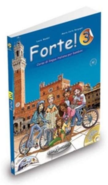 Forte 3 (Kitap+CDROM+CD) İtalyanca Orta-Alt Seviye 7-11 Yaş A2 | Nüans (İnce Kapak) - Resim 1