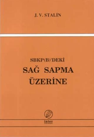 SBKP (B)'deki Sağ Sapma Üzerine | İnter Yayınları (Ciltsiz) - Resim 1