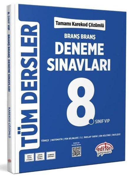 8.Sınıf Tüm Dersler Branş Branş Tamamı Çözümlü Deneme Sınavları | Editör (İnce Kapak) - Resim 1