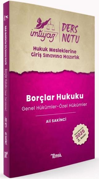 İmtiyaz HMGS Borçlar Hukuku Genel Hükümler - Özel Hükümler Ders Notları | Temsil Kitap (Ciltsiz) - Resim 1
