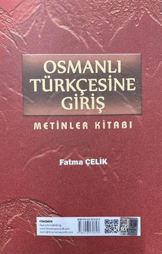 Osmanlı Türkçesine Giriş | Fenomen Yayıncılık (Ciltsiz) - Resim 1