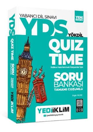 YDS - YÖKDİL Quiz Time Tamamı Çözümlü Soru Bankası | Yediiklim Yayınları (Ciltsiz) - Resim 1
