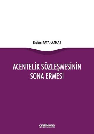 Acentelik Sözleşmesinin Sona Ermesi | On İki Levha Yayınları (Ciltsiz) - Resim 1