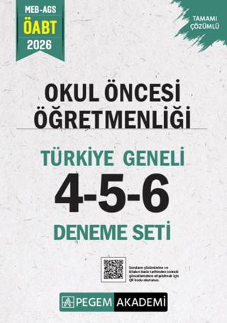 2026 MEB AGS ÖABT Okul Öncesi Öğretmenliği Tamamı Çözümlü Türkiye Geneli 4-5-6 (3'lü Deneme Seti)