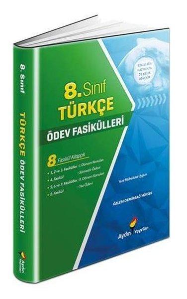 8. Sınıf Türkçe Ödev Fasikülleri | Aydın Yayınları-Eğitim (İnce Kapak) - Resim 1