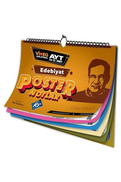 AYT Edebiyat Poster Notlar | KR Akademi (İnce Kapak) - Resim 1