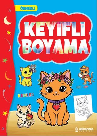 Keyifli Boyama - Kediler | Atlı Karınca Yayınları (Ciltsiz) - Resim 1