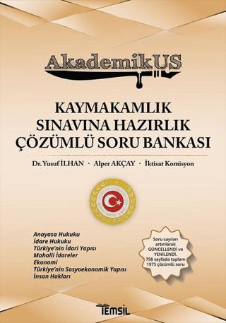 AkademikUs - Kaymakamlık Sınavına Hazırlık Çözümlü Soru Bankası | Temsil Kitap (Ciltsiz) - Resim 1