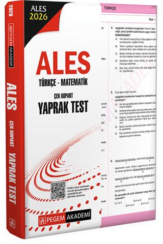 2026 ALES Türkçe-Matematik Çek Kopart Yaprak Test