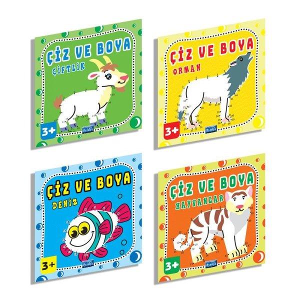 Çiz ve Boya Seti - 4 Kitap Takım | Parıltı Yayınları (İnce Kapak) - Resim 1