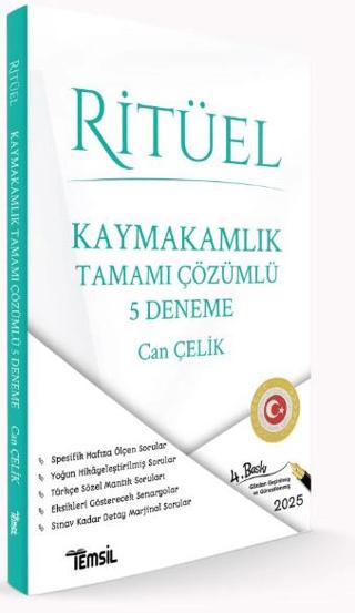 Ritüel Kaymakamlık Tamamı Çözümlü 5 Deneme | Temsil Kitap (Ciltsiz) - Resim 1