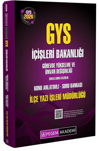 2026 İçişleri Bakanlığı Görevde Yükselme Ve Ünvan Değişikliği Sınavlarına Hazırlık İlçe Yazı İşleri Müdürlüğü Konu Anlatımlı Soru Bankası | Pegem Akademi Yayıncılık (Ciltsiz) - Resim 1