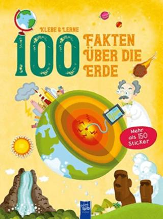 Klebe Und Lerne - 100 Fakten Uber Die Erde | Yoyo Books (Ciltsiz) - Resim 1
