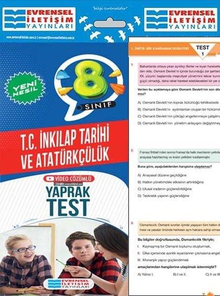 8. Sınıf İnkılap Tarihi ve Atatürkçülük Yeni Nesil Yaprak Test | Evrensel İletişim Yayınları (İnce Kapak) - Resim 1