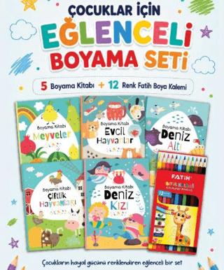 NTT 5'li Boyama Kitabı + 12'li Kuru Boya Kalemi Set 2 | Note The Time - Resim 1