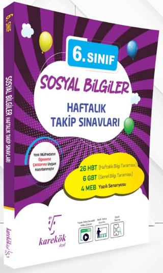 6. Sınıf Sosyal Bilgiler Haftalık Takip Sınavları | Karekök Yayıncılık (Ciltsiz) - Resim 1