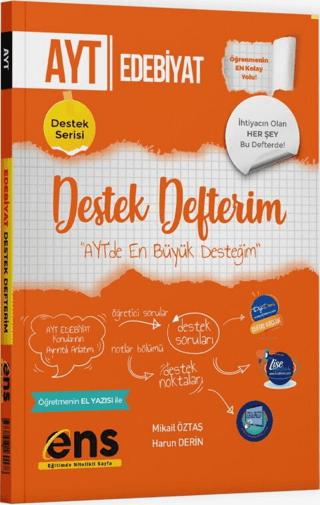 AYT Türk Dili ve Edebiyatı Destek Defterim | ENS Yayınları (Ciltsiz) - Resim 1