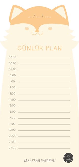 Tilkili Günlük Plan - Bloknot | Paloma Yayınevi - Resim 1